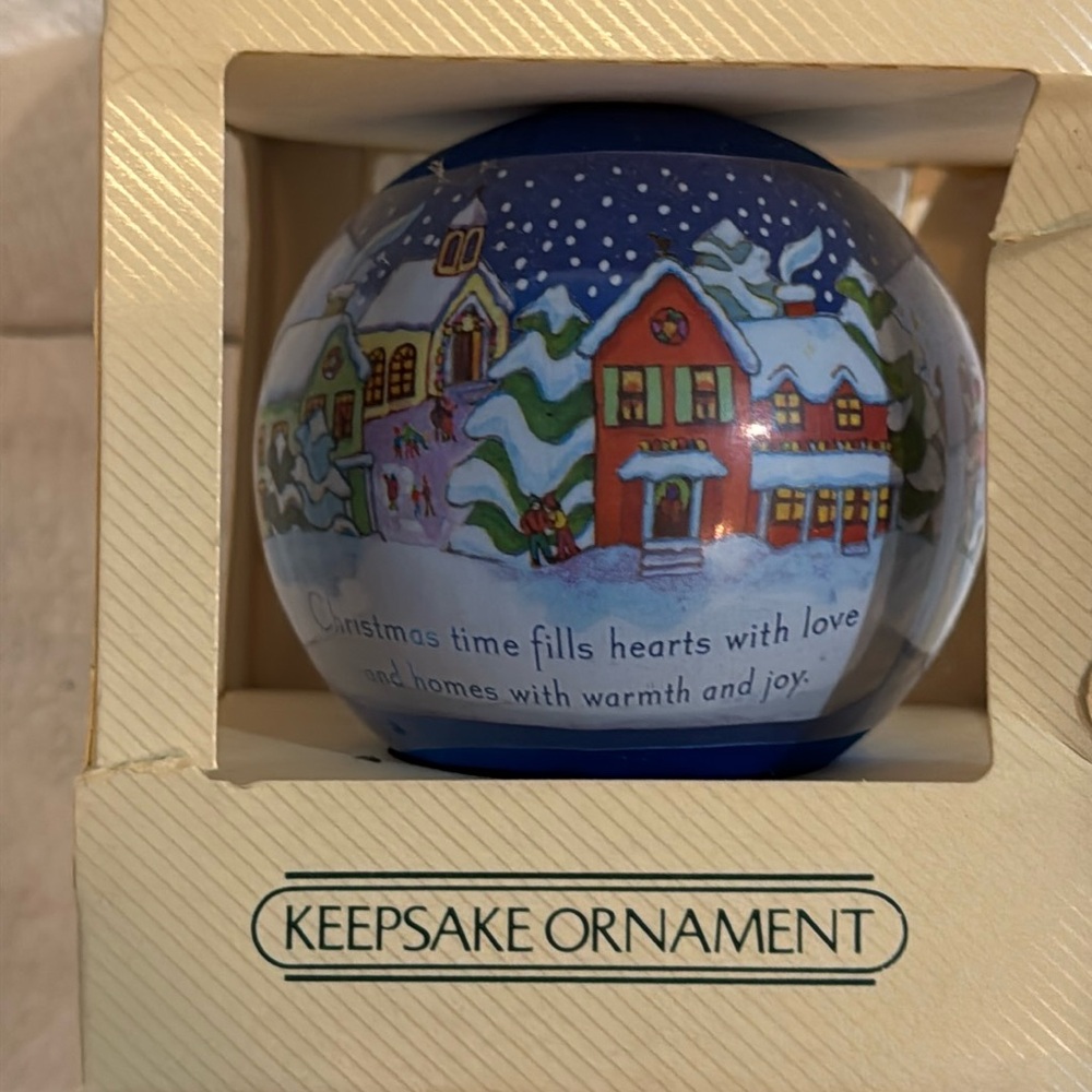 Vintage Hallmark Keepsake New Home 1982 Satin Ornament